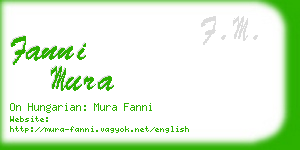 fanni mura business card